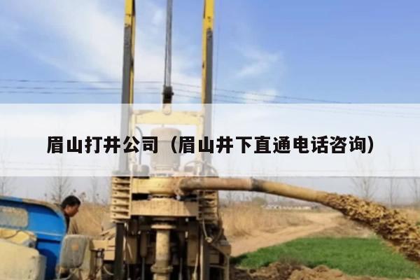 眉山打井公司（眉山井下直通电话咨询）