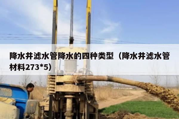 降水井滤水管降水的四种类型（降水井滤水管材料273*5）