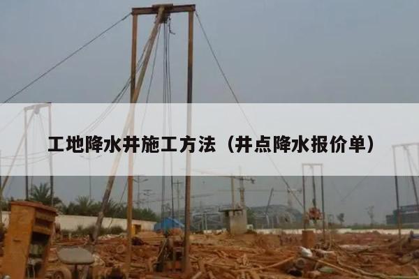 工地降水井施工方法（井点降水报价单）