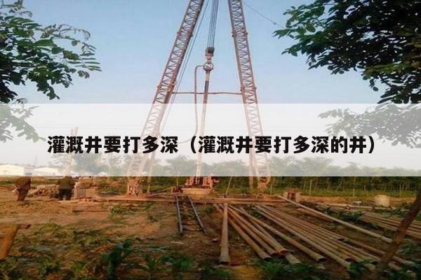 灌溉井要打多深（灌溉井要打多深的井）